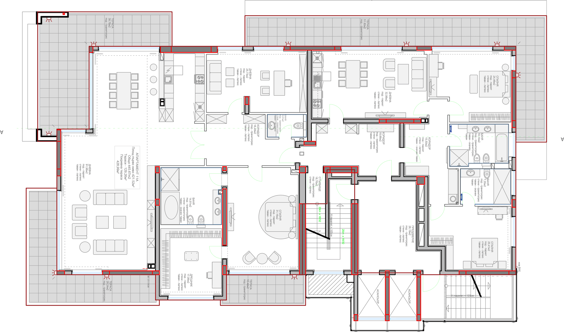 Grundriss Etage 11 — Veronika