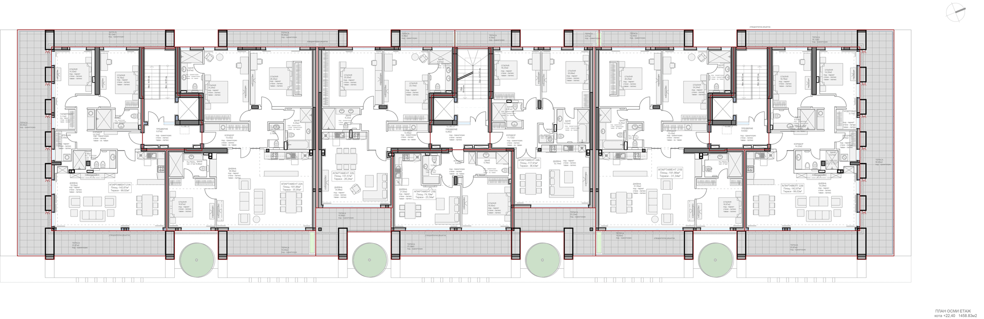 Grundriss Etage 8 — Mirage